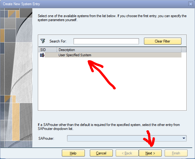 Create New System Entry Screen of SAP Logon