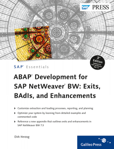 ABAP Development for SAP NetWeaver BW