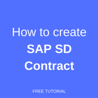how to create sap sd contract