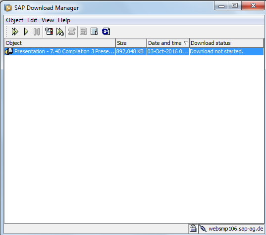 SAP Download Manager with SAP GUI