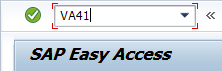 Enter VA41 Transaction