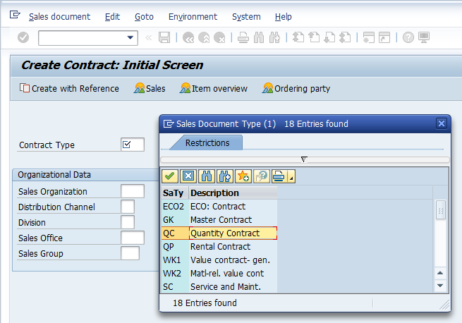 List with Contract Types