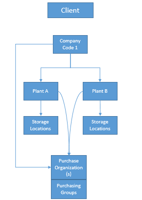 Graphical Representation of SAP MM Organizational Structure