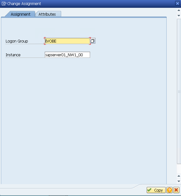 Assign an Instance to a Logon Group