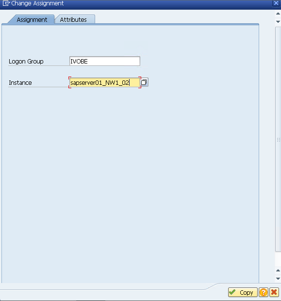 Assign an Instance to a Logon Group