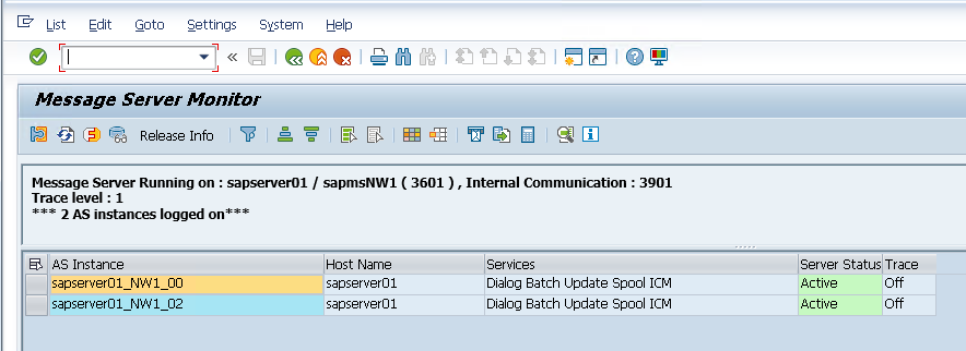 sap installation servername