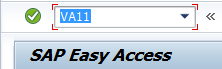 Enter VA11 Transaction
