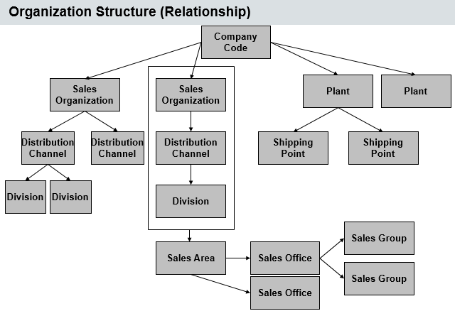 SAP SD Organizational Structure - Free SAP SD Training sap org structure diagram 