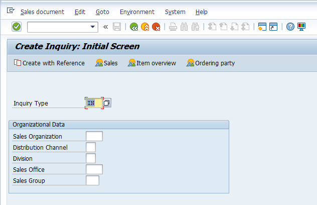 Create a Standard Inquiry