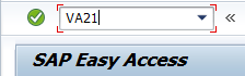 Enter VA21 Transaction