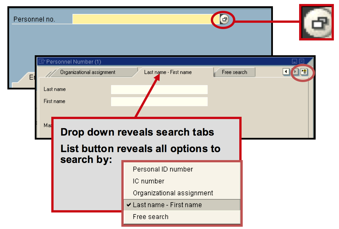 Employee search functionality