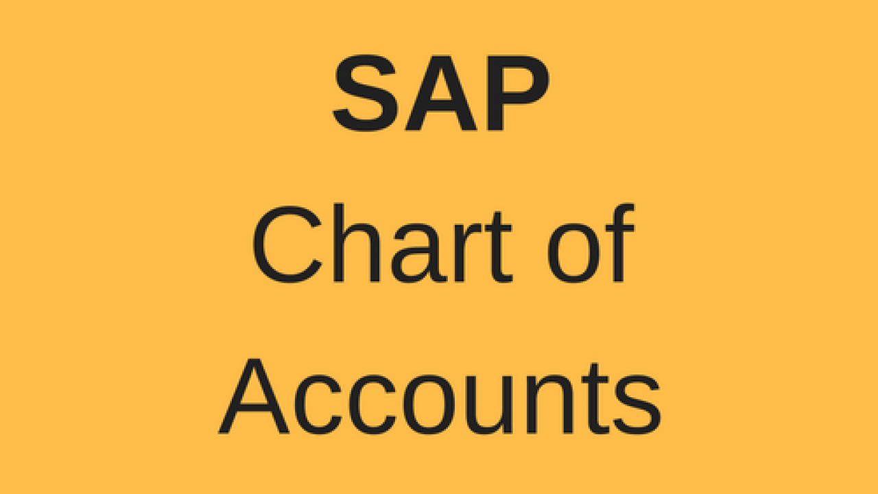 List Of Chart Of Accounts In Sap