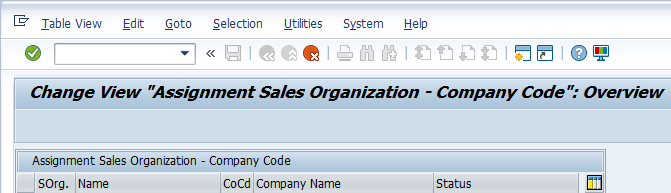 Sales Organization Configuration – Assigning SAP Sales Organization to a Company Code (Picture 1)