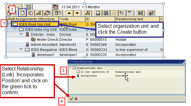 Assign a New Object in Organization and Staffing