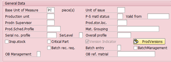 A Fragment of Work Scheduling View in SAP Material Master (1)