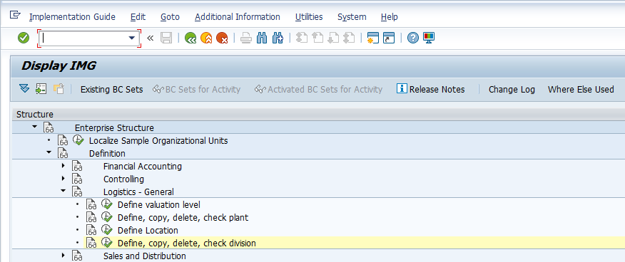 Division Configuration – Defining Division