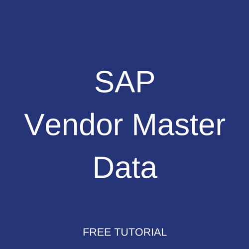 SAP Vendor Master Data