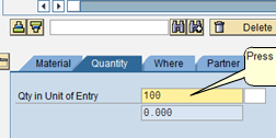 Quantity in MIGO Transaction