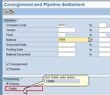 Consignment Settlement