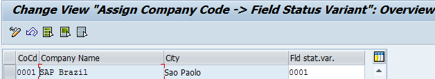 Assignment of a Field Status Variant to a Company Code