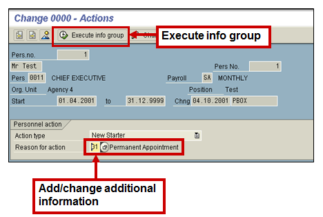 Restart Personnel Action (Transaction PA40)