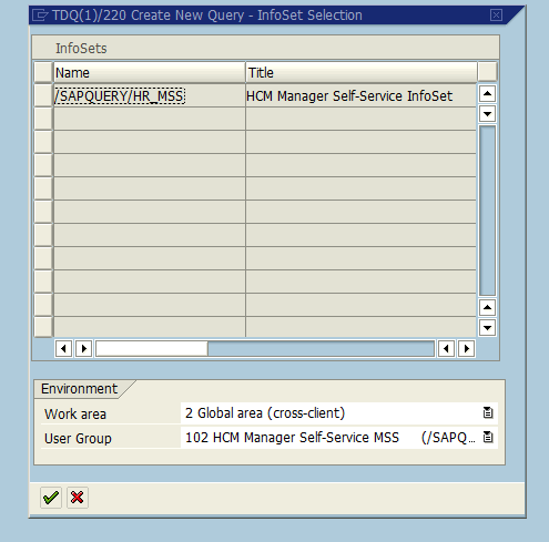 Create New SAP Ad Hoc Query - Select InfoSets