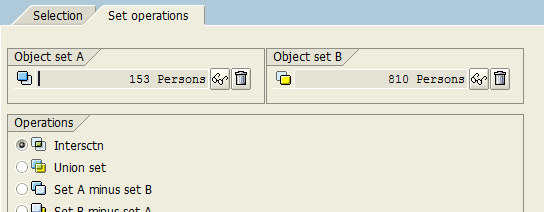 Reporting Set with Intersection of Two Sets of Employees