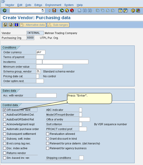 Purchase Organization Level Details