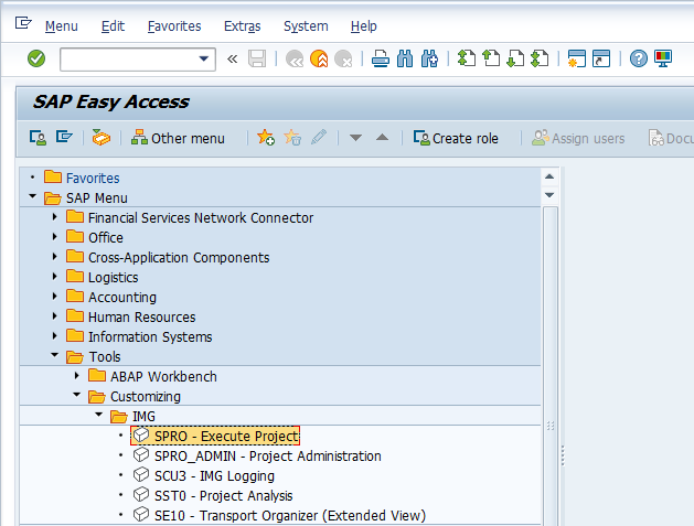 SAP Sales Organization – Distribution Channel - Plant Configuration > Accessing Customizing via Menu