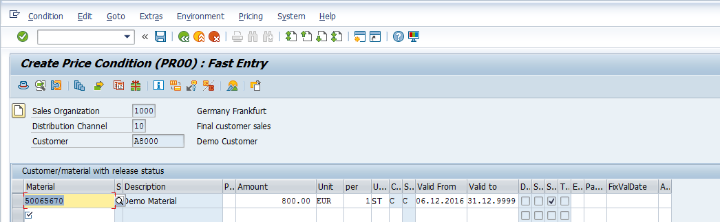 Pricing Conditions Master Data - Entry Screen > Scales Checkbox