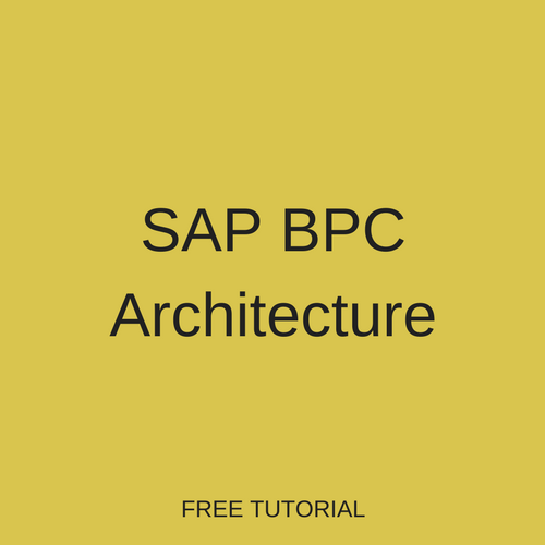SAP BPC Embedded Architecture