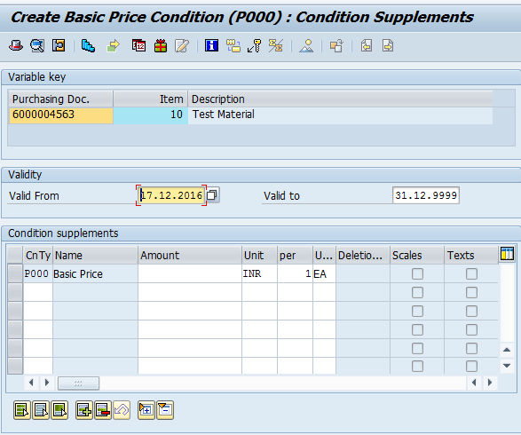 Maintain Quotation - Pricing Conditions