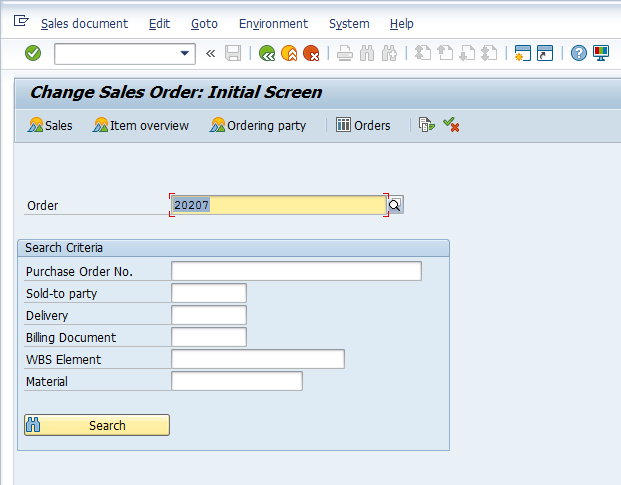 Sales Order > Viewing SAP Document Flow