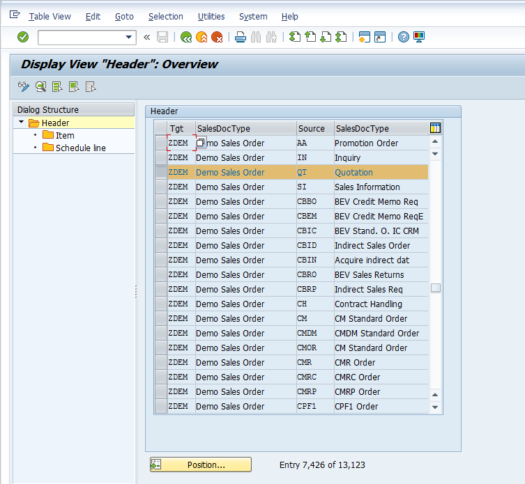 SAP SD Copy Control – Maintenance > Sales Documents to Sales Documents