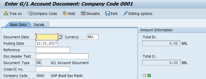 Document Type Field is Displayed in the Header