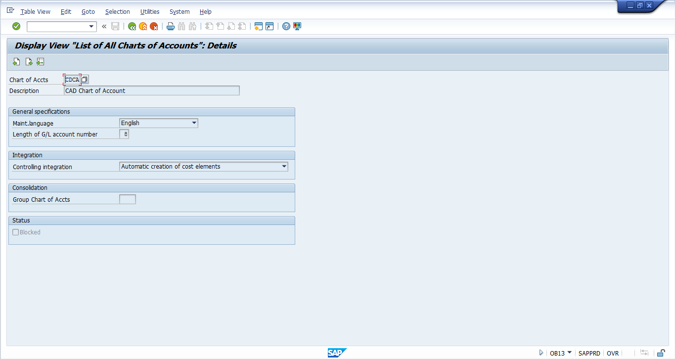 Enable Automatic Creation of Cost Elements in Chart of Accounts