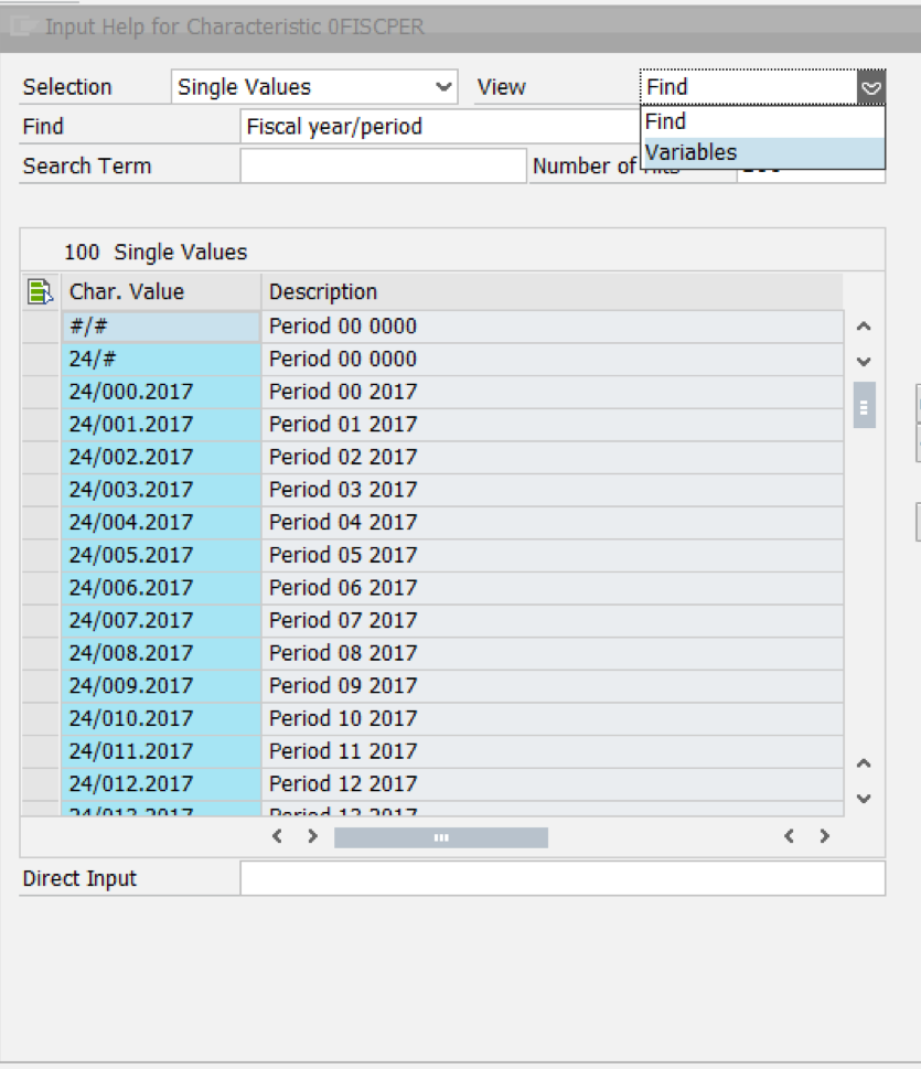 Enter the Variables View