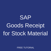 SAP Goods Receipt for Stock Material
