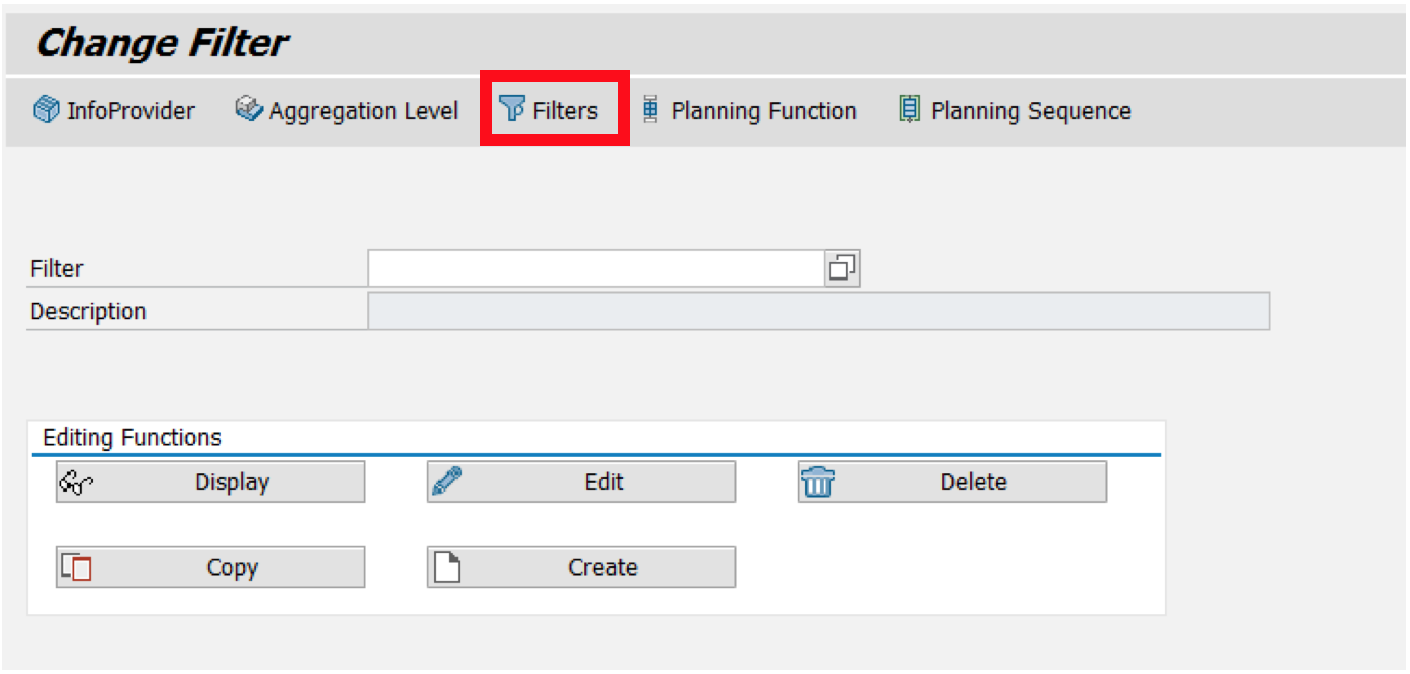 Transaction RSPLAN – Initial Screen