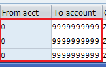 SAP Automatic Clearing Rules – Account Ranges