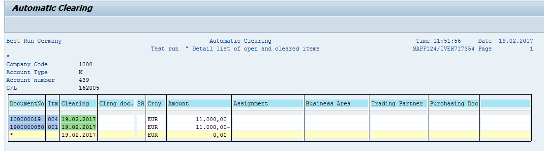 Cleared items. SAP автоматический клиринг вендоров. SAPF (SAP 2r/1 m) инструкция. Отчет sapf130k. Отчет sapf130d_pdf.