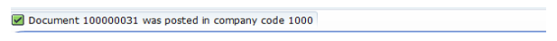 G/L Clearing Document was Posted