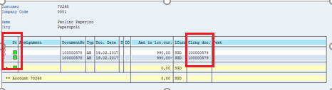 SAP Customer Open Items Were Cleared