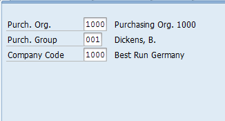 Organization Data in SAP PO Header