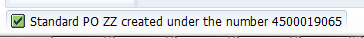 SAP Purchase Order has been Successfully Created
