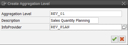 Create SAP Aggregation Level