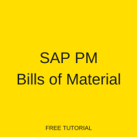 SAP PM Bills of Material
