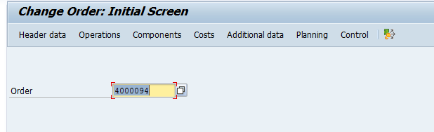 Change SAP Plant Maintenance Order