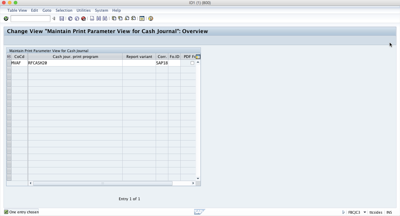 How to Maintain Print Parameters for SAP Cash Journal