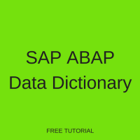 SAP ABAP Data Dictionary
